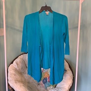 Cache turquoise sweater. Size Large.